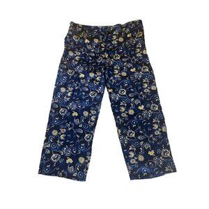 Vintage Victoria Secret Gold Label Women's Printed 100% Silk Pajama Bottoms - Sm